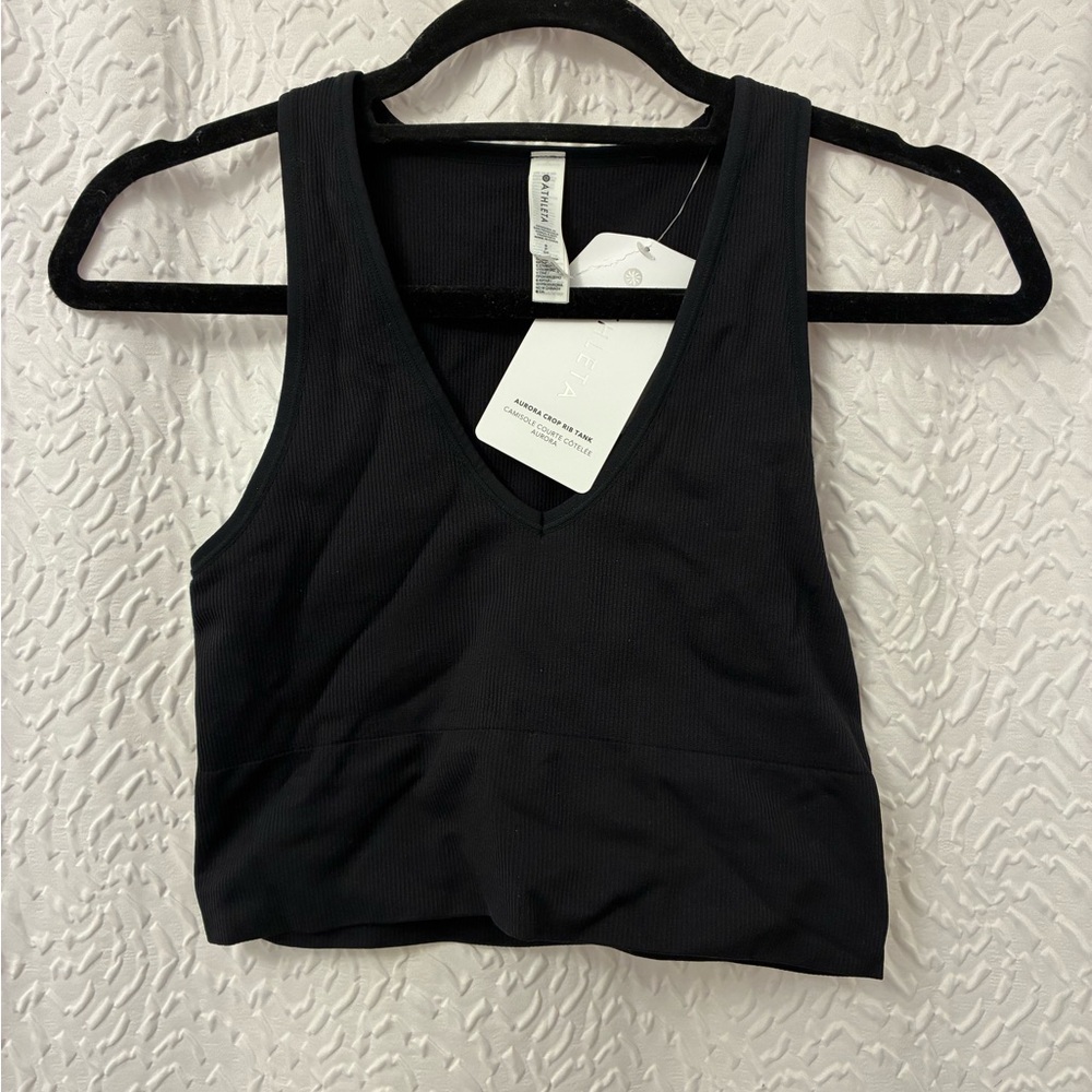 Athleta Black Aurora Crop top Small